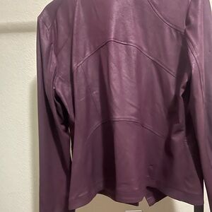 CLARA SUNWOO Purple Leather Jacket